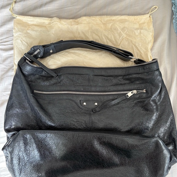 Balenciaga Handbags - Balenciaga Big Black Leather Interior Zip Tote